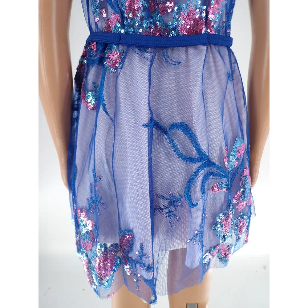 Pre-Owned Dance Costume Curtain Call E1039 Small Child Blue Ballet